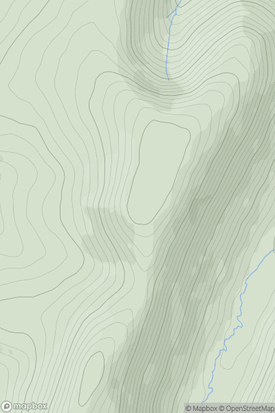 Thumbnail image for Foel Goch [Bala to Welshpool] showing contour plot for surrounding peak